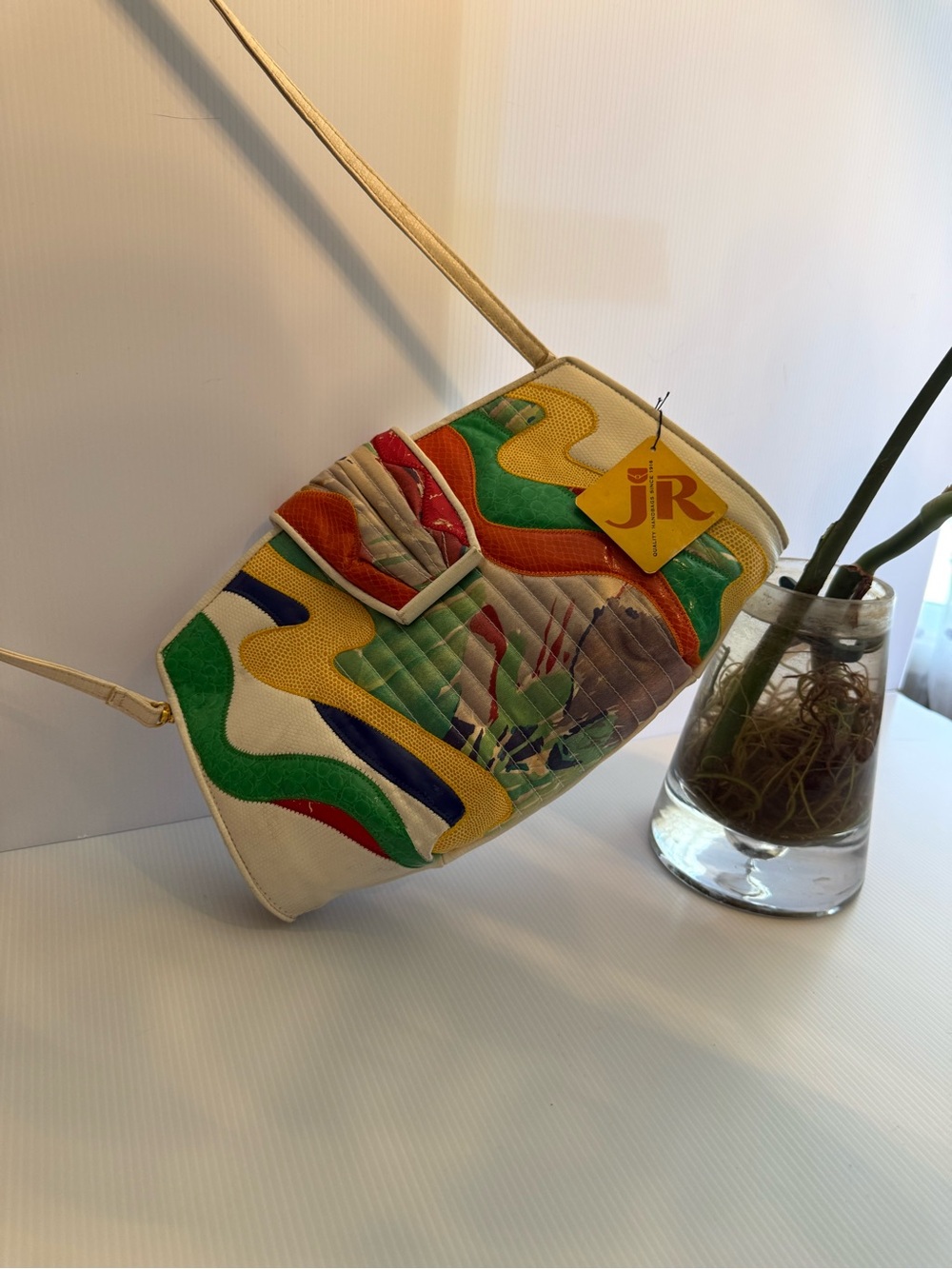 80’s Multi Patch Colorful Abstract Purse